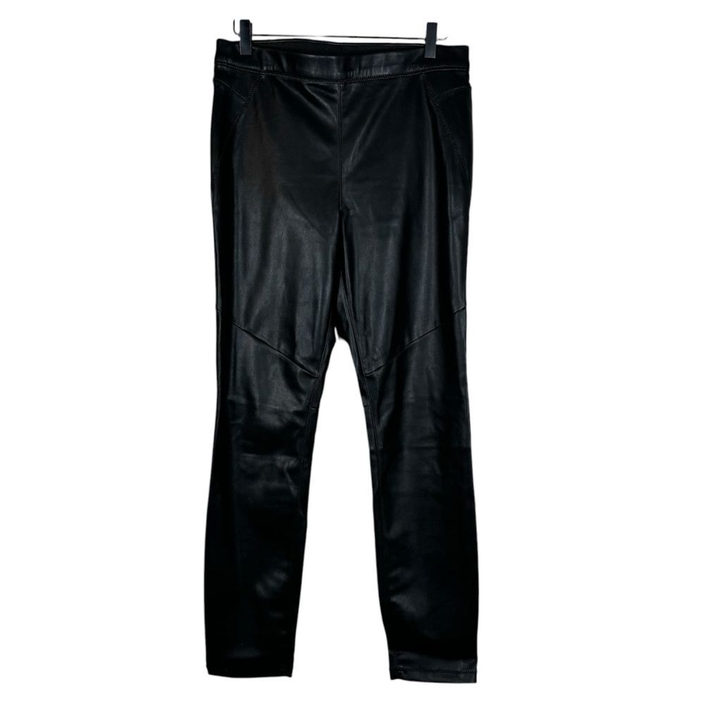 Free People Black Vegan Faux Leather Leggings Fitted Grunge Size 29 OB614670